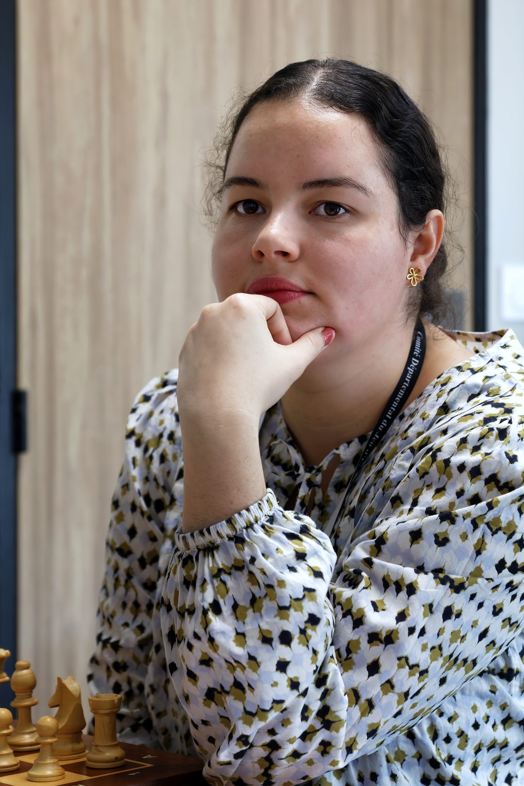Eva Fontaine se concentre pour sa première ronde.